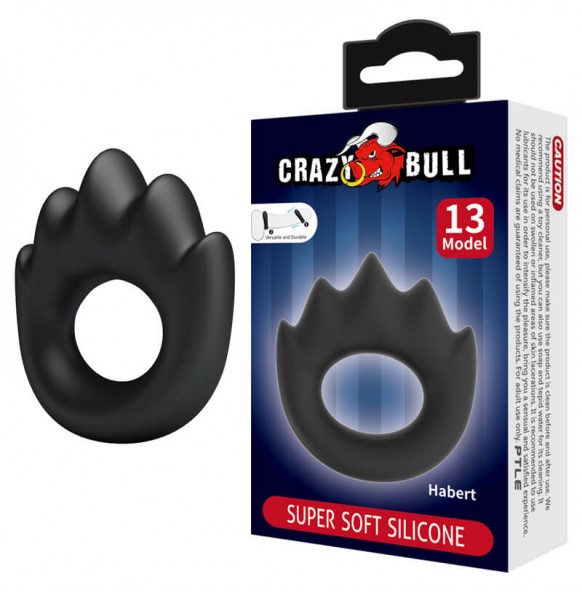 CRAZY BULL - Habert Super Soft Silicon Male Delay Cock Rings (Model 13)